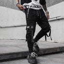 2020 Frühling Hip Hop Joggers Männer Schwarz Pluderhosen Multi-Pocket-Bänder Mann Jogginghose Streetwear Lässige Herrenhose M-3XL