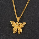 Anniyo Schmetterling Charms Anhänger Kette Halsketten für Frauen Mädchen Gold Farbe Schmuck PNG Geschenke