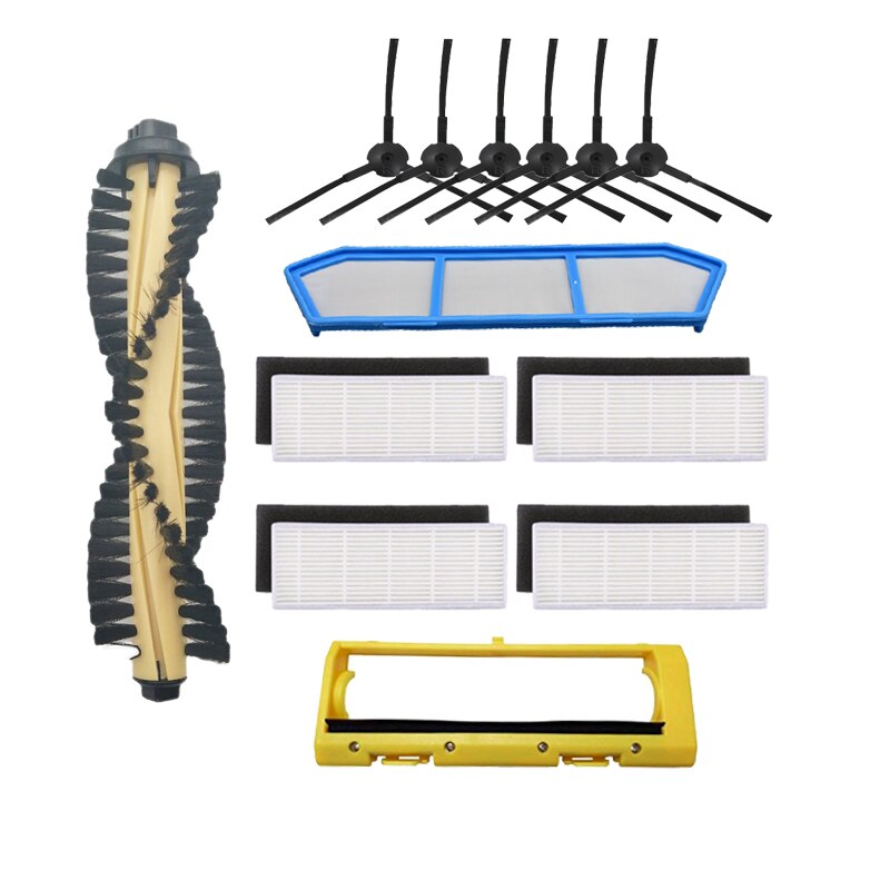 Kit de accesorios para Ilife A4 A4S A40, piezas de aspiradora, filtro HEPA, filtro primario, cepillo lateral, cubierta de cepillo, paño de mopa
