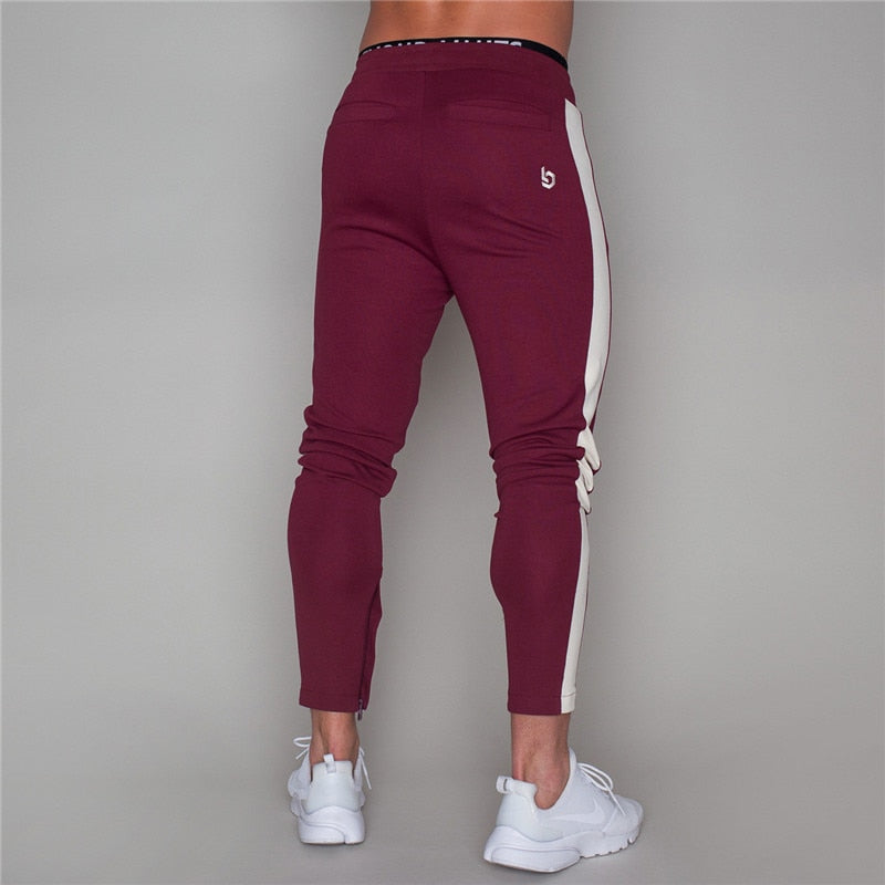 2019 Hombres Joggers Pantalones casuales Fitness Hombres Ropa deportiva Pantalones Pantalones pitillo Pantalones de chándal Pantalones negros Gimnasios Jogger Pantalones de chándal