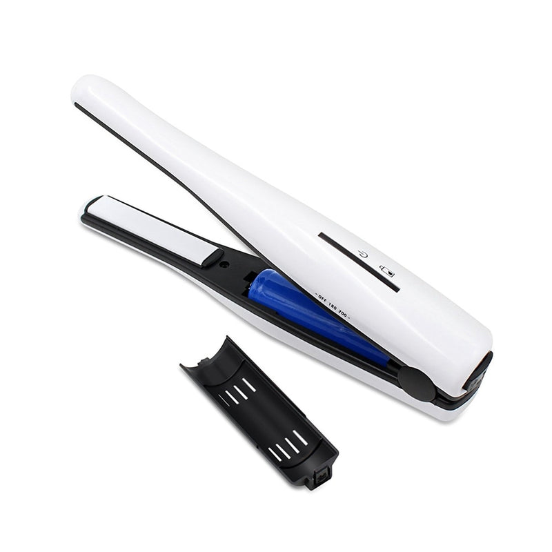 Madami Portable Curling Iron Rechargeable Li-ion Battery 2200mAh Mini Wireless Hair Straightener Ceramic Plate Pencil Flat irons