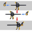 6"/12" Holzbearbeitungsklemmen Schnellspanner Holzklemme Kunststoff F Clip Feste Klemme Griff Arbeitsstange Spreizer Gadget DIY Handwerkzeuge 1pc