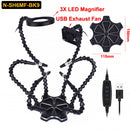 Toolour Multi Soldering Station Helping Third Hand 3X USB LED Magnifying Glass Lamp USB Fan  For PCB Welding Repair Station Tool