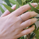 GEM'S BALLET 0,008 Karat Moissanite Ring EF Farbe Eternity Band 925 Sterling Silber Ehering für Damen Edlen Schmuck