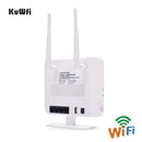 KuWFi 4G-Router-SIM-Karte 300 Mbit / s entsperrter 4G-CPE-WLAN-Router 150 Mbit / s CAT4 Mobiler WLAN-Hotspot mit Sim-Kartensteckplatz 4 LAN-Ports