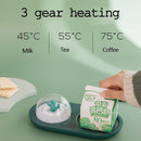 Warmer 3 Gear Coffee Mug Heating Coaster Smart Thermostatic Hot Plate Milk Tea Water Heating Pad with Aromatherapy Lamp For Home