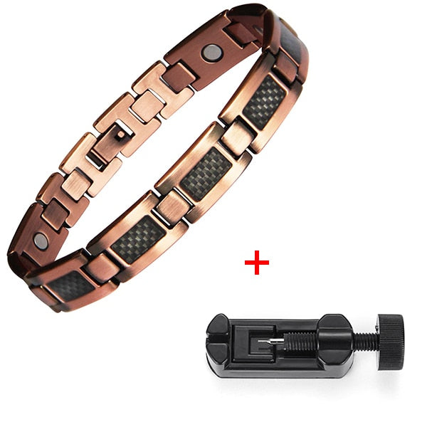 Oktrendy Pure Copper Magnetic Pain Relief Bracelet For Men Therapy Magnets Bangle Link Chain Women Health Care Jewelry Wholesale