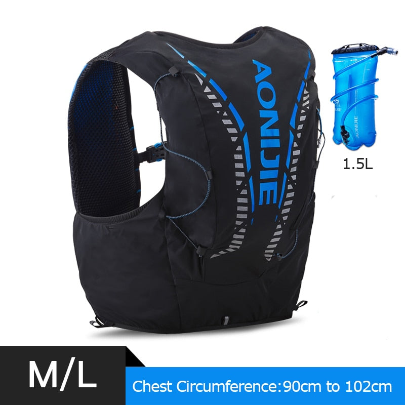 AONIJIE C962 Advanced Skin 12L Hydration Backpack Pack Bag Vest Soft Water Bladder Flask For Hiking Trail Running Marathon Race