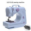Inne Portable Sewing Machine Mini Electric Household Crafting Mending Overlock 12 Stitches with Presser Foot Pedal Beginners