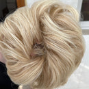 Tinashe Beauty Gummiband mit unordentlichem Haarknoten Scrunchy Chignon mit Gummiband Messi Haarteile Donut für Frauen Kinder