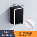 Badezimmer-Regal-Edelstahl-Goldwäscheleine-schöne Qualitäts-einzelne Linie Hotelart-Wäsche-Trocknungslinie für Badezimmer HJ-1256