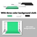 ZUOCHEN Photo Studio Backdrop Chroma Key Black White Green Screen Background Stand Kit With 2M Studio Backdrop Support Kit