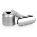QSHAVE Einstellbares Rasierapparat-Set Herren-Rasierset-Halter + Rasierer + Klingen-Entsorgungskoffer + 15 Klingen-Set