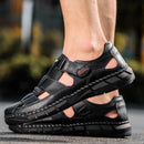 2020 Klassische Herren Sandalen Sommer Echtes Leder Sandalen Männer Outdoor Casual Leichte Sandale Mode Männer Slipper Größe 38-48