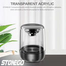 STOENGO True Wireless Stereo-Lautsprecher mit transparentem Design, atmendem LED-Licht, TWS Bluetooth 5.0, TF-Karte und AUX-Audioeingang