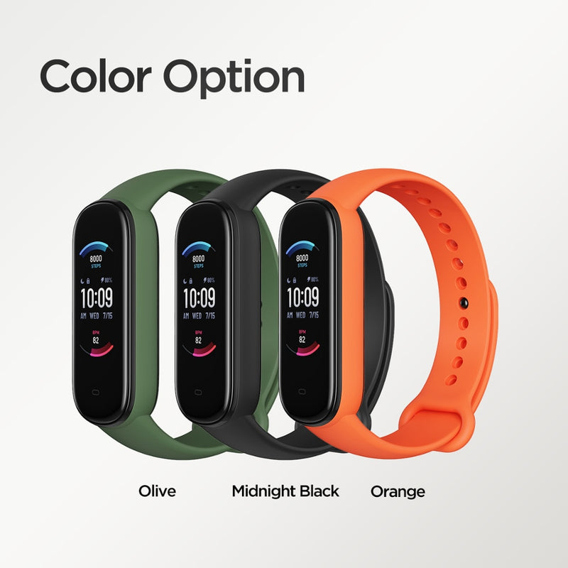 Amazfit Band 5 Pulsera inteligente Pantalla a color Rastreador de ejercicios Impermeable Bluetooth compatible 5.0 Pulsera inteligente deportiva