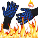 2 Stück Feuerfeste Handschuhe Grill Kevlar 500 Grad BBQ Flammhemmende Feuerfeste Ofenhandschuhe für Wärmeisolierung Mikrowellenherd