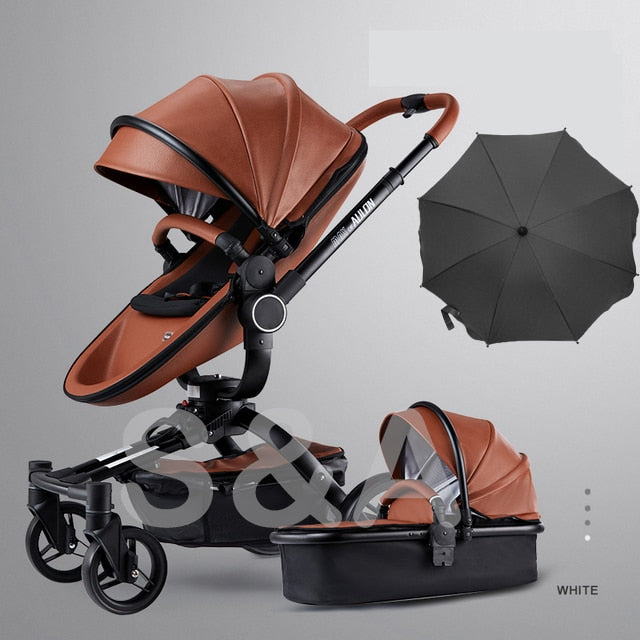 Fast &amp; Free Shipping Aulon Baby Stroller 3 in 1 Free Duty High land-scape  Pram Fashion Carriage on used for New Born to age 4