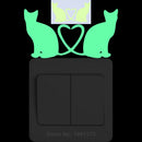 Glow in the Dark Katze Aufkleber Kinderzimmer leuchtende Aufkleber Home Decor Cartoon Wandaufkleber Auto Telefon Badezimmer Toilette Dekoration