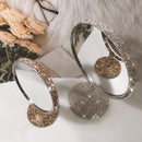 Espejo de maquillaje de diamantes de alta calidad brillante, espejos de diamantes de imitación creativos, mesa giratoria para habitación ostentosa, decoración de maquillaje, espejo redondo