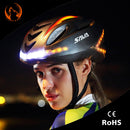 Fahrradhelm LED-Blinkerstrumpfhose Wiederaufladbarer Intergrally-geformter Fahrradhelm Mountain Road Fahrradhelm Sportsicherheitshut