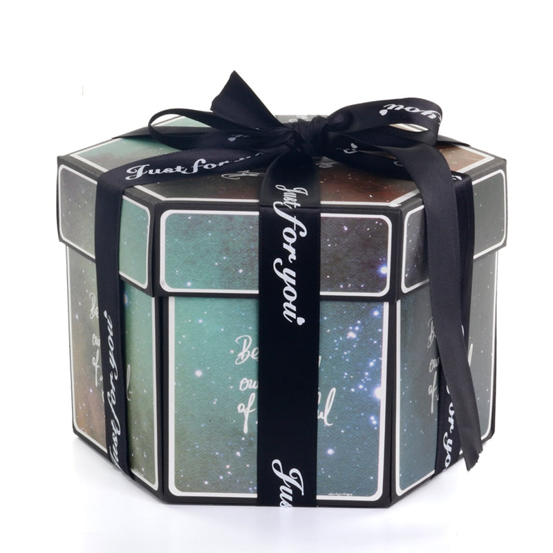 Hexagon Surprise Explosion Box DIY Handmade Scrapbook Photo Album Wedding Gift Box for Valentine Christmas Gift Boxes