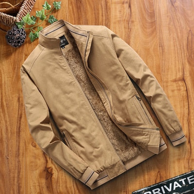 DIMUSI Fleece Jackets Mens Pilot Bomber Jacket Warm Male Fashion Baseball Hip Hop Coats Slim Fit Thermal Coats Mens Clothing