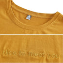 Brief Stickerei 2022 Herbst Baumwolle T-Shirt Frühling Frauen Langarm Lässige Rote T-Shirts Mode Oansatz Blau Gelb Einfache Tops