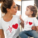 neue familie passende kleidung mama und ich t shirt mutter tochter rot liebe lustig druck mutter und tochter tops