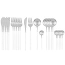 24-teiliges Geschirr-Set aus mattem Gold, Edelstahl 18/10, Messer, Gabel, Löffel, Besteck, Besteck, Besteck, Geschirr-Set