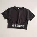 Peeli Kurzarm Gym Top Sport Shirt Damen Yoga Top Fitness Cropped Top Sport Running Active Wear Atmungsaktive Workout T-Shirts