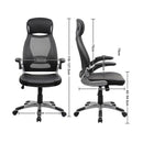 Swivel Mesh Office Computer Chair with Headrest Executive chair Ergonomic Mechanism Synchronized Height Adjustable, Black