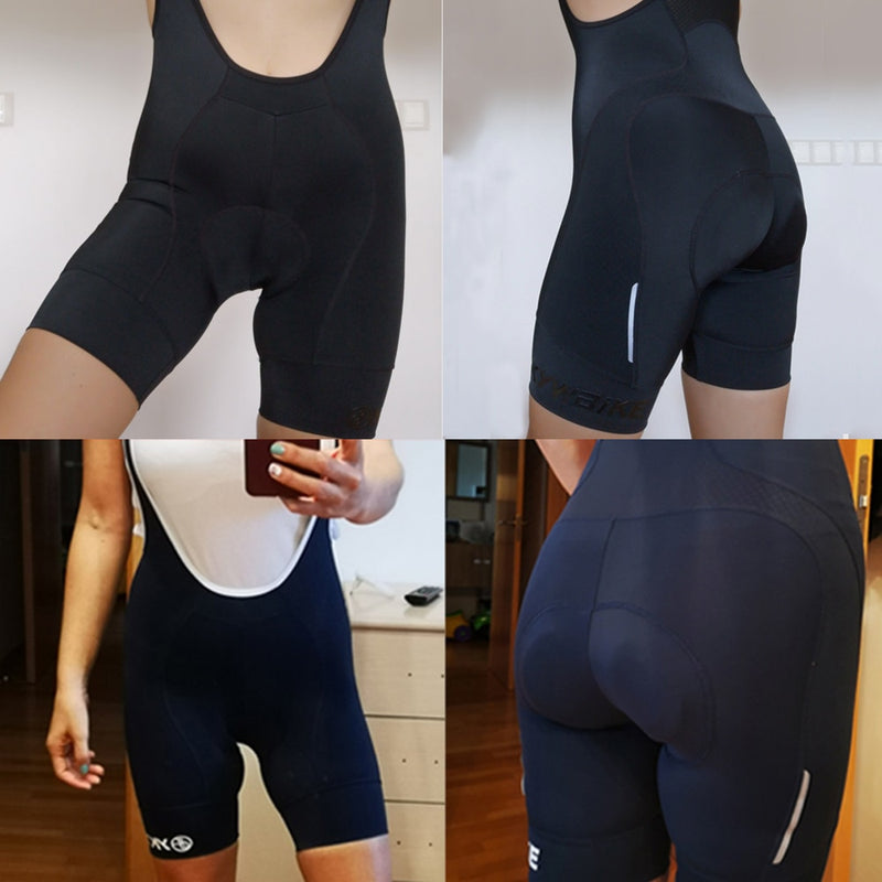 YKYWBIKE 2021 Cycling Bib Shorts Women Summer Bike Bibs Shorts Padded Tights Bicycle Pants Quick Drying Breathable Shorts