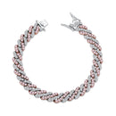 TOPGRILLZ, nueva pulsera cubana de Miami de 8mm a la moda, pulsera de circonita cúbica completamente helada, joyería de rapero de Hip Hop, pulsera para mujer, regalo