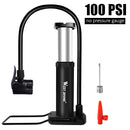 WEST BIKING 120 PSI Fahrradpumpe Passend für Presta Schrader Aluminiumlegierung Fahrrad Inflator Fußpedal Tragbare Bodenluftpumpe
