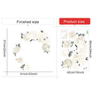 Pegatinas de pared de peonía blanca para sala de estar, dormitorio, vinilo autoadhesivo, calcomanías de pared ins, murales artísticos extraíbles ecológicos para pared