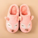 Indoor Home Floor Slippers Fox Women&#39;s Soft Shoes Warm Cute Animal Fox Winter Fur Home Slippers Women&#39;s Warm Cotton Slippers