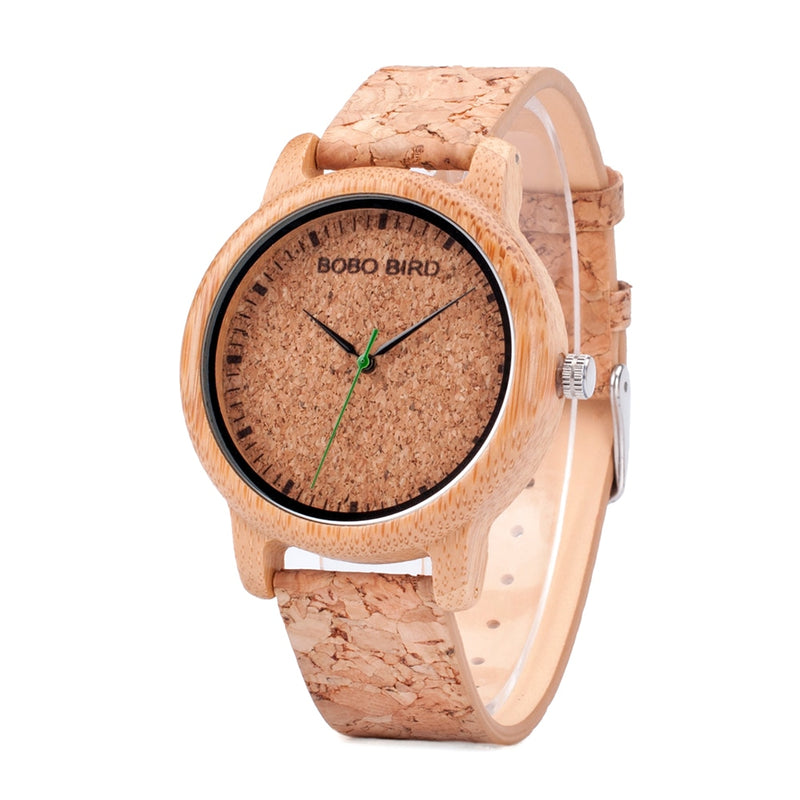 Pareja de relojes BOBO BIRD Hombres Mujeres Reloj de bambú universal en liquidación Reloj de pulsera de cuarzo de cuero de madera часы женские Gran regalo