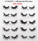 30/40/100/Paar Visofreie Nerzwimpern mit Tablett ohne Box Handgemachte natürliche falsche Wimpern Full Strip Lashes Wiederverwendbare lange Wimpern