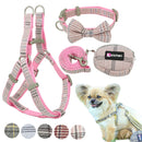 Weiches Hundegeschirr und Leine, verstellbares Nylon-Chihuahua-Hundehalsband für kleine, mittelgroße Hunde