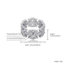 TOPGRILLZ 2020 Neue Schmetterling Ringe Hohe Qualität CZ Ring Kupfer Gold Farbe Iced Zirkonia Mode Hip Hop Schmuck Für Geschenk