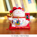 5 Zoll Maneki Neko Glückskatze Ornament Keramik Glückskatze Statue Home Dekoratives Geschenk Feng Shui winkendes Katzensparschwein