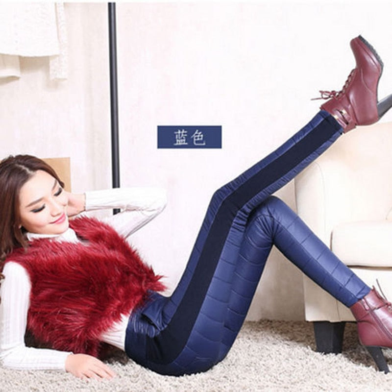 Winter Thicken down Cotton Warm Pants Women Streetwear jogger pants korean fashion plus size 4XL sweatpants women