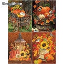 EverShine 5D-Diamant-Gemälde, voll quadratisch, Halloween-Diamant-Stickerei, Kürbis-Strasssteine, Kreuzstich-Kits, Hobby-Geschenk