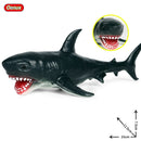 Oenux Large Size Sea Life Animals Weicher Weißer Hai Big Shark Actionfiguren Modell Lebensechtes Lernspielzeug Für Kinder Geschenk