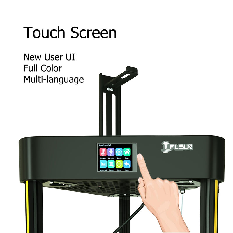 Flsun Q5 3D-Drucker Delta Kossel Touchscreen DIYmodel TMC2208 Silent Driver Auto Leveling Resume Print EasyAssembly 32Bit Board