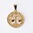 Jeroot, ventas al por mayor, colgante de acero inoxidable con 12 horóscopos, joyería con signo del zodiaco, collar con 12 constelaciones