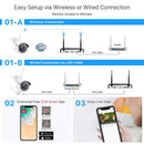 ZOSI 8CH CCTV-System Wireless 2K HD NVR 8PCS 3.0MP IR Wasserdichtes P2P Wifi Überwachungskamera-Überwachungskit für den Außenbereich