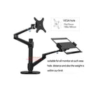 OL-3L Aluminium Multifunktions 10"-17" Ergonomie Schreibtisch Laptop Ständer 32" Monitor Desktop Halter Computer voll beweglich mit Säulenstange