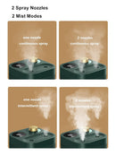 2 Mist Outlet Battery Tragbarer Luftbefeuchter Home Air Freshener Ätherisches Öl Diffusor Aromatherapie Ultraschall-Luftbefeuchter Diffusoren